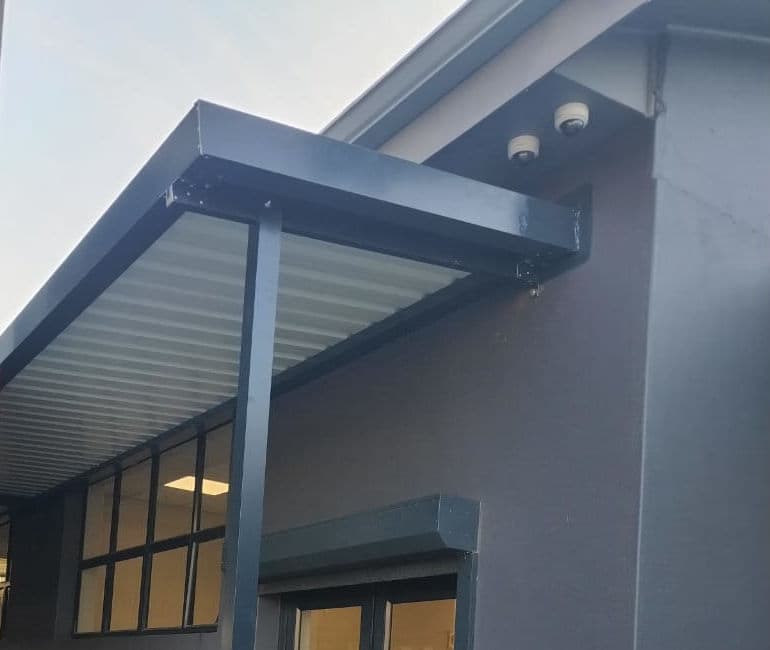 Steel Awning & Canopy installation in East Rand by Kolev Steel Works